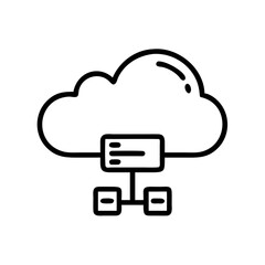 Poster - Cloud server icon, symbolizing data storage, computing, and network technology.