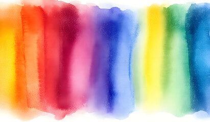 Wall Mural - rainbow watercolor hand draw illustration , for creative design tag, print, textile, paper, label, t