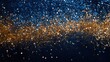 © Nowell Studio - Vibrant bokeh pattern with blue and gold shimmering particles on dark
