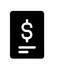 Poster - Financial document icon with dollar sign. Business, finance, payment. Use for financial apps, business blogs, UI/UX.