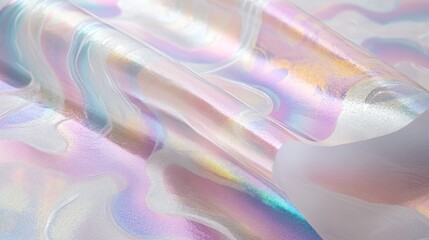 Poster - Iridescent abstract pattern featuring pearl-like textures and shimmering surface