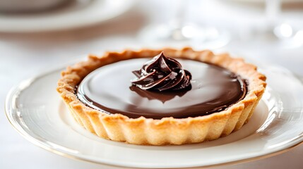 Wall Mural - chocolate cake on a plate