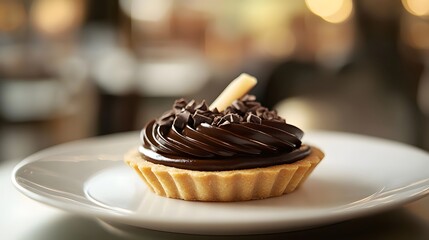 Wall Mural - chocolate cake on a plate