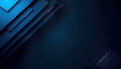 Poster - Dark blue abstract design for corporate use. Modern, dynamic geometric shapes create professional background. Suitable for presentations, marketing materials,. Deep blue tones suggest