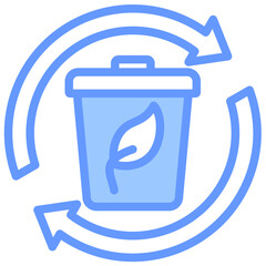 Aufkleber - Zero Waste Policy Lineal Blue Icon