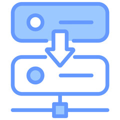 Aufkleber - Modular Server Lineal Blue Icon