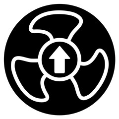 Poster - Fan Optimization Solid Black Icon