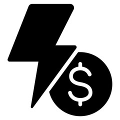 Poster - Energy Budget Solid Black Icon