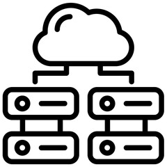 Aufkleber - Virtualization Outline Icon