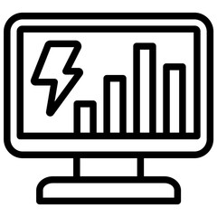 Poster - Energy Monitoring Outline Icon