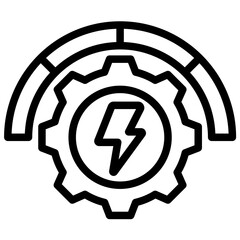 Poster - Energy Dashboard Outline Icon