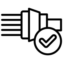 Poster - Efficient Cabling Outline Icon