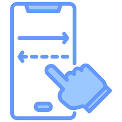 Poster - Gesture Control Lineal Blue Icon