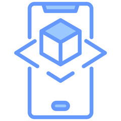 Poster - Augmented Reality Lineal Blue Icon