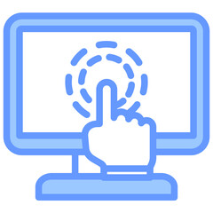 Poster - Interactive Surface Lineal Blue Icon