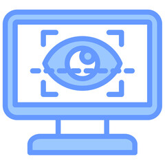Poster - Eye Gaze Lineal Blue Icon