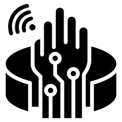 Poster - Wearable Technology Solid Black Icon