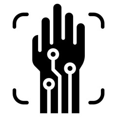 Poster - Gesture Recognition Solid Black Icon