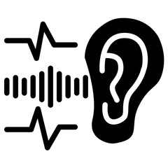 Poster - Auditory Feedback Solid Black Icon