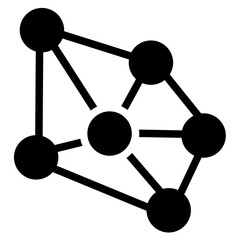 Poster - Neural Network Solid Black Icon