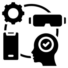 Poster - Multimodal Interaction Solid Black Icon