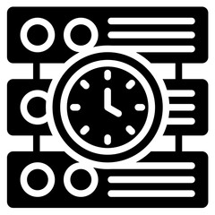 Poster - Real Time Data Solid Black Icon
