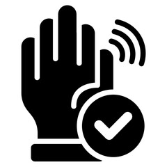 Poster - Hands Free Control Solid Black Icon
