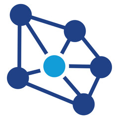Poster - Neural Network Dual Tone Icon