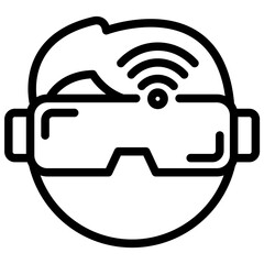 Poster - Virtual Reality Outline Icon