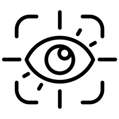 Poster - Eye Tracking Outline Icon
