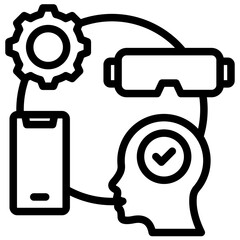 Poster - Multimodal Interaction Outline Icon