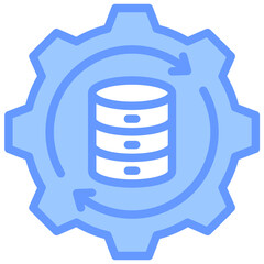 Poster - Data Processing Lineal Blue Icon
