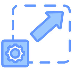 Poster - Scalable Architecture Lineal Blue Icon