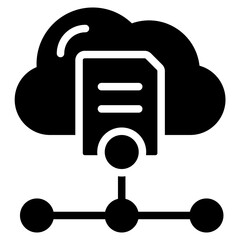 Poster - Cloud Resource Solid Black Icon