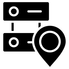 Poster - Data Locality Solid Black Icon