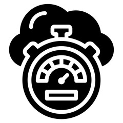 Poster - Latency Reduction Solid Black Icon