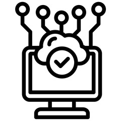 Poster - Edge Computing Outline Icon