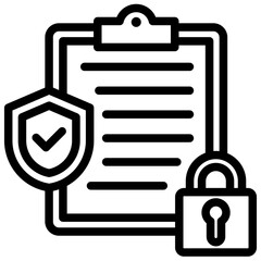 Poster - Security Compliance Outline Icon