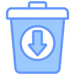 Poster - Waste Reduction Lineal Blue Icon