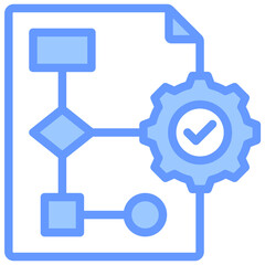 Poster - Workflow Optimization Lineal Blue Icon