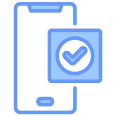 Poster - Mobile Application Lineal Blue Icon