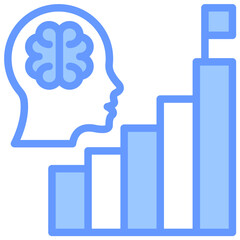 Aufkleber - Business Intelligence Lineal Blue Icon