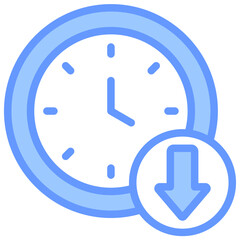 Poster - Time Reduction Lineal Blue Icon