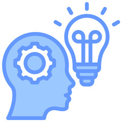 Poster - Skill Development Lineal Blue Icon