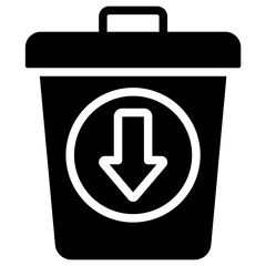 Poster - Waste Reduction Solid Black Icon