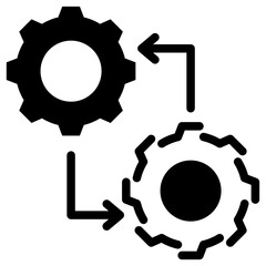 Poster - Digital Twin Solid Black Icon