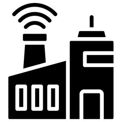 Poster - Smart Manufacturing Solid Black Icon