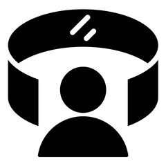 Poster - Virtual Simulation Solid Black Icon