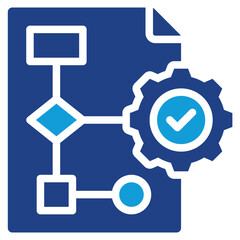 Poster - Workflow Optimization Dual Tone Icon