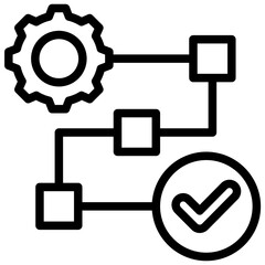 Poster - Value Stream Mapping Outline Icon